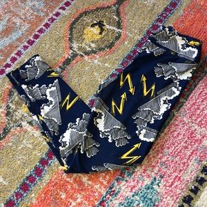 Lightning bolt and clouds Lularoe tween leggings